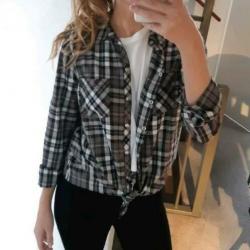 Geruite Blouse/Blousje maat M