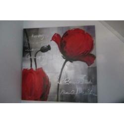 canvas schilderij ca 95 x 95 cm