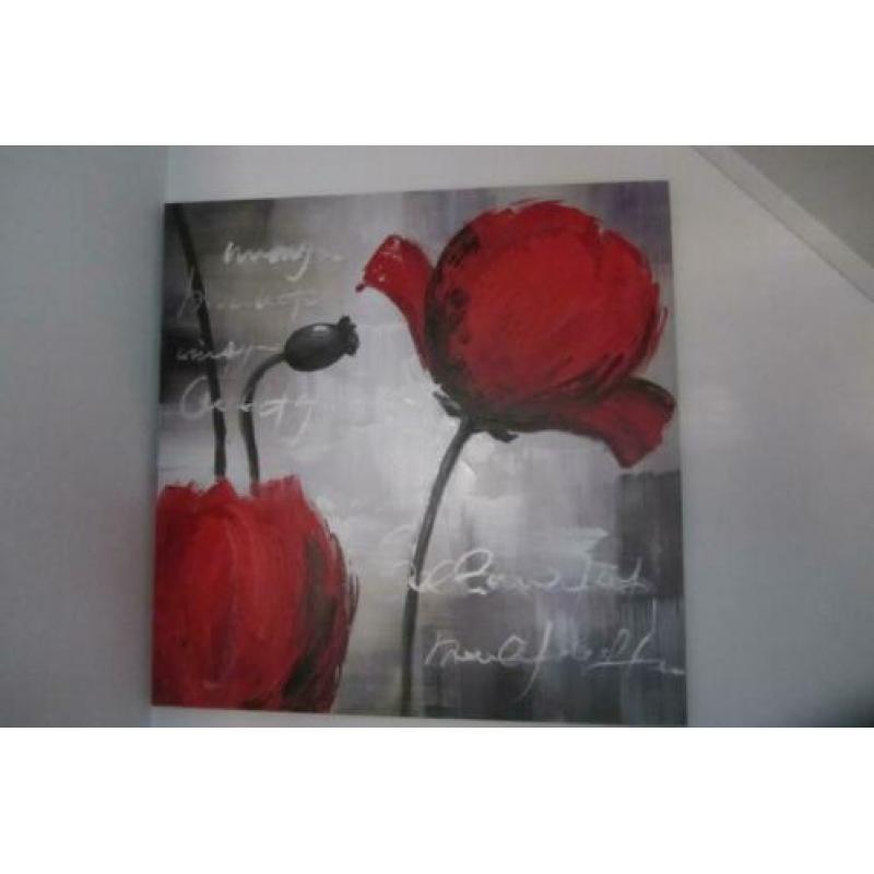 canvas schilderij ca 95 x 95 cm