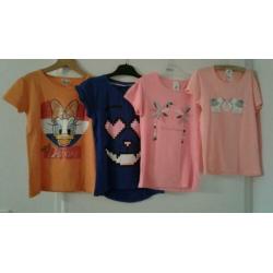 T-shirt shirtje 4 shirts ZGAN maat 140