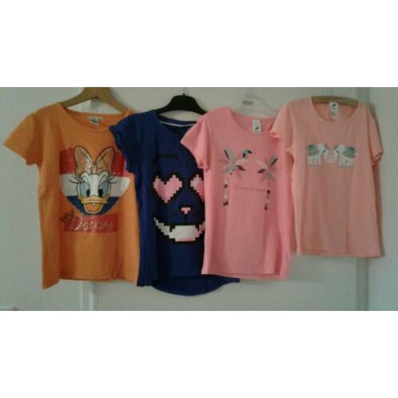 T-shirt shirtje 4 shirts ZGAN maat 140