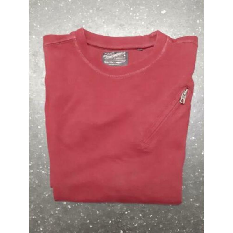 Stoere Bordeaux Petrol sweater mt 164