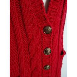 SUPERSALE !! ATMOSPHERE maat 40/42, rood gebreid vest.