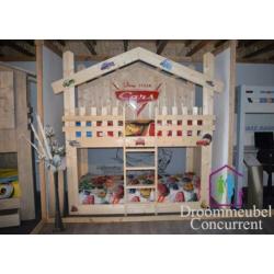 BEdhuisje Cars Boomhtubed steigerhout GRATIS MONTAGE&BEZORGD
