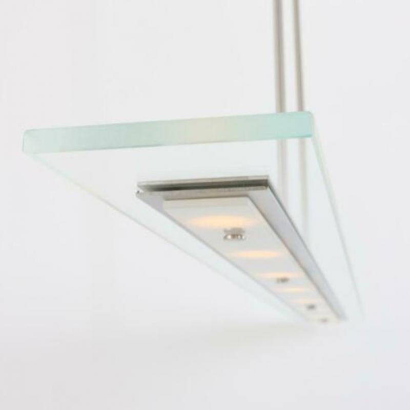 RVS hanglamp met helder glas 7898ST LED