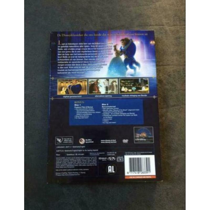 Walt disney Belle en het beest 2-disc dvd gouden rugnummer