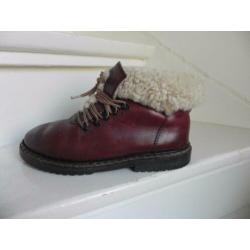 2288 VINTAGE lams bont veter boots schoenen 37 38