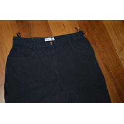 Cassani, zwart stretch katoenen pantalon, maat 46