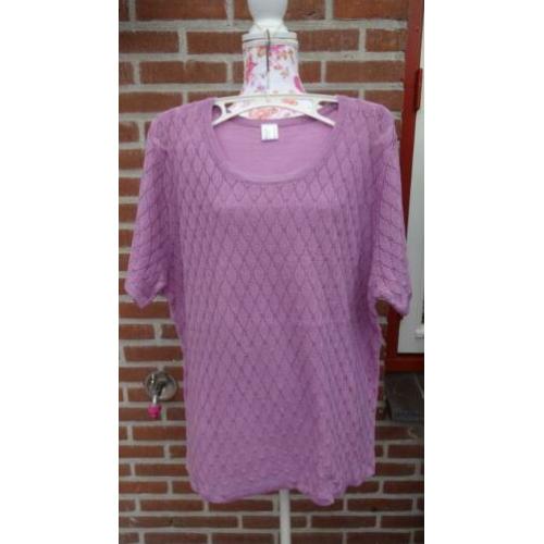 Prachtige Vintage/Retro Dames Trui/Tuniek Lila Mt 44 Zgan !