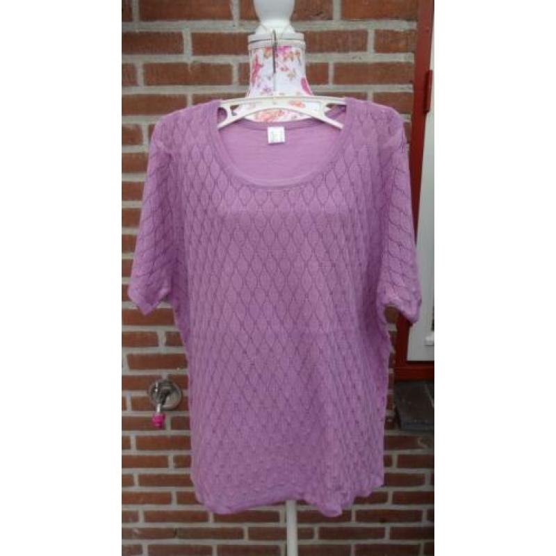 Prachtige Vintage/Retro Dames Trui/Tuniek Lila Mt 44 Zgan !