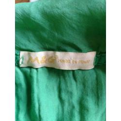 top groen zijde M&G italy elegant mooi z.g.a.n 38 40 M