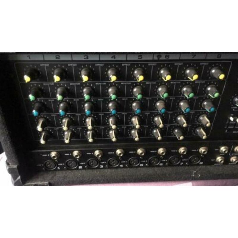 Pa versterker 2*160w 8 kanalen echo en equalizer