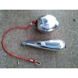 Antieke kerstballen kerst versiering chroom glas