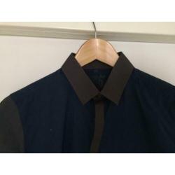Blauw grijs overhemd maat 152