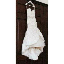 Linea Raffaelli offwhite strapless bruidsjurk maat 40