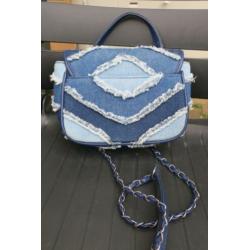 MK Michael Kors schoudertasje denim jeans spijkerstof
