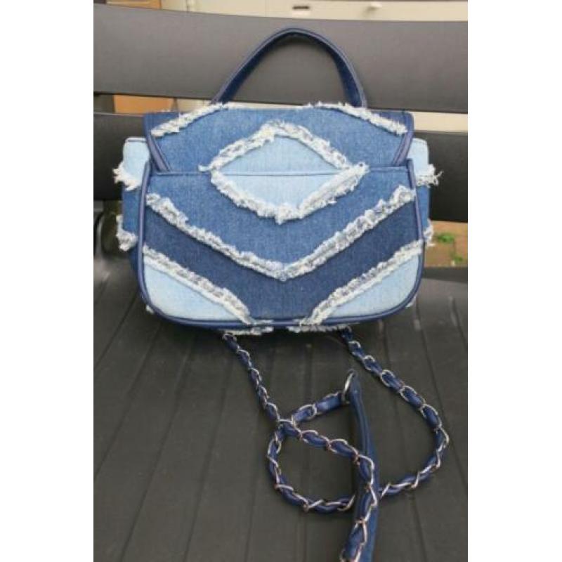 MK Michael Kors schoudertasje denim jeans spijkerstof