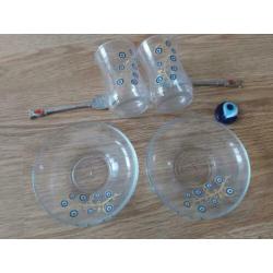 Grieks glas setje