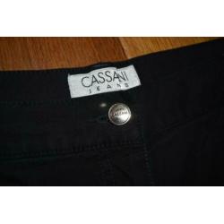 Cassani, zwart stretch katoenen pantalon, maat 46
