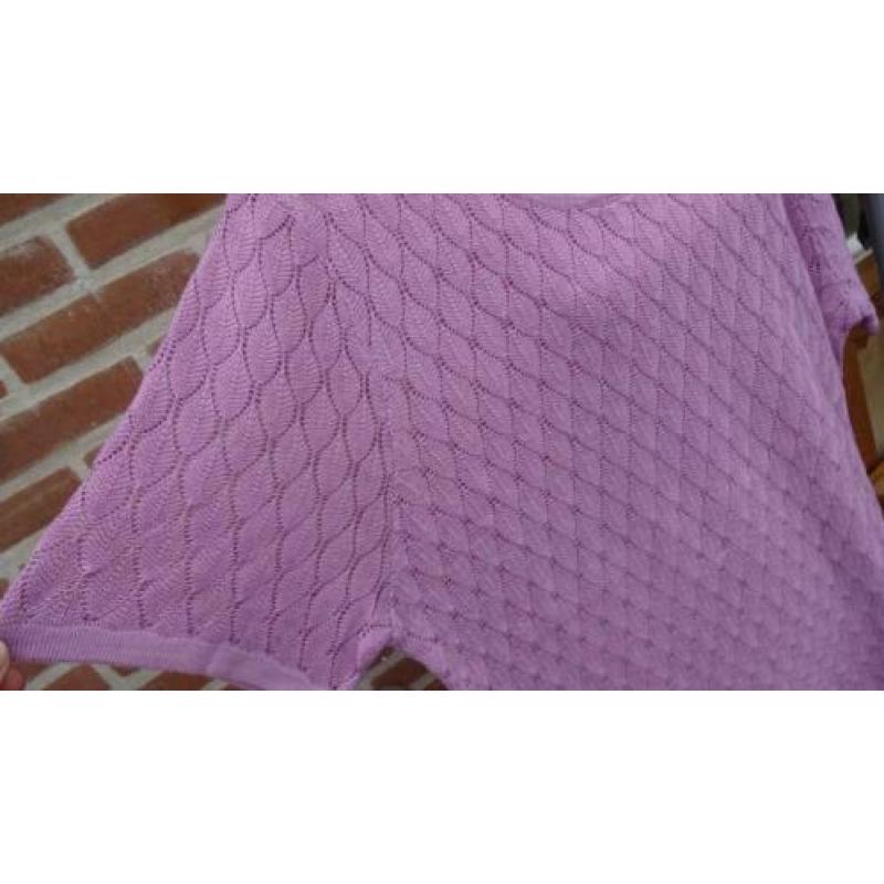 Prachtige Vintage/Retro Dames Trui/Tuniek Lila Mt 44 Zgan !