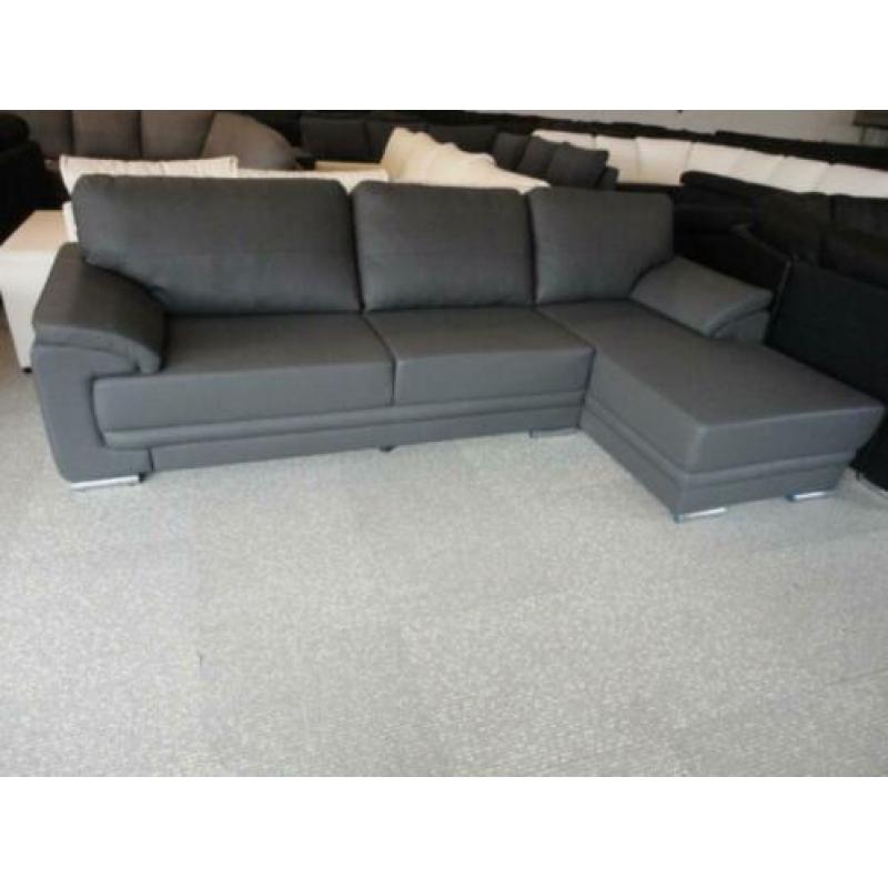 nr32 grijs leder loungebank