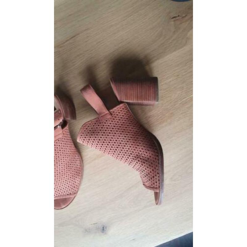 Suède Sandalen met hak