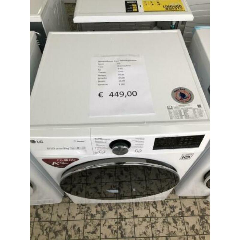Lg wasmachine 8 en 9 en 10.5 en 17 kilo
