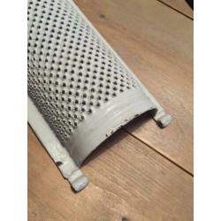 Emaille rasp brocante wit