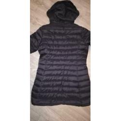 Warme zwarte dames winterjas maat L