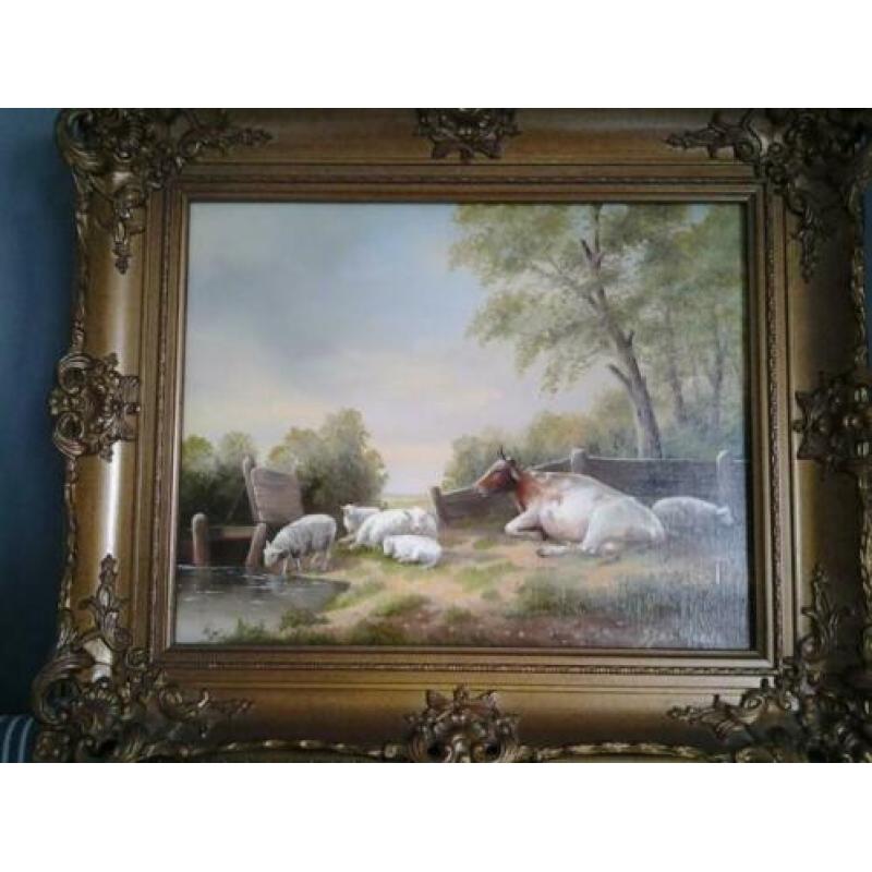 Olieverf schilderij van g.j.a van reede