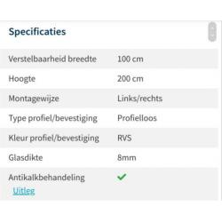 sealskin wet i am douchedeur 100cm