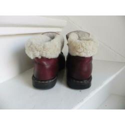 2288 VINTAGE lams bont veter boots schoenen 37 38