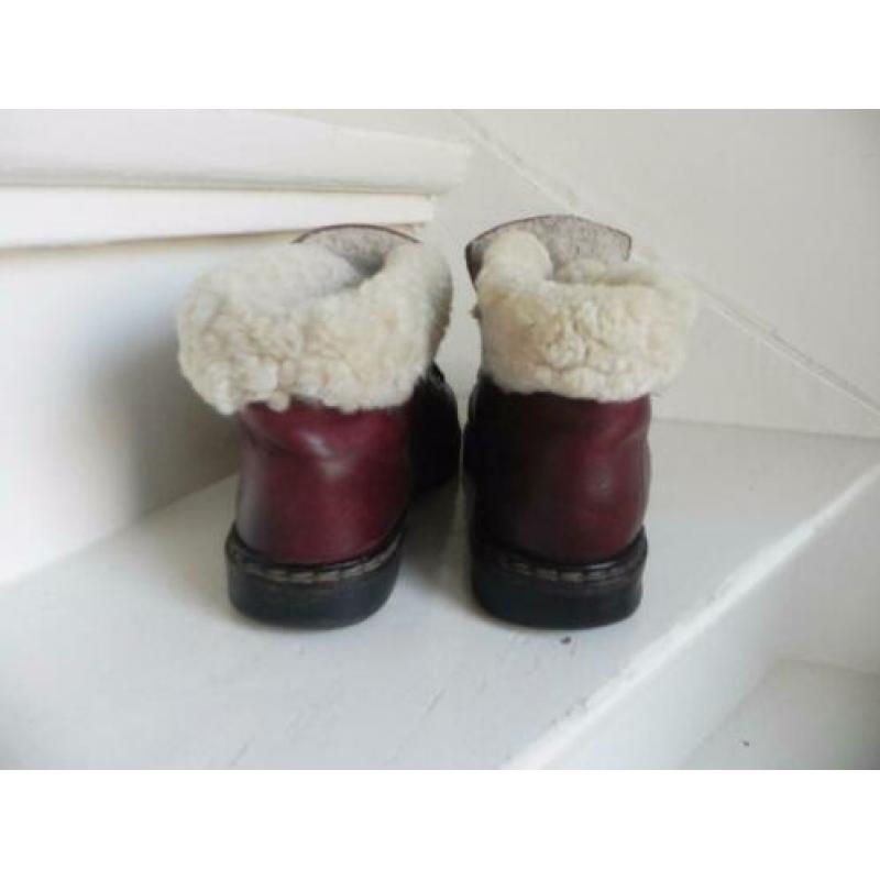 2288 VINTAGE lams bont veter boots schoenen 37 38