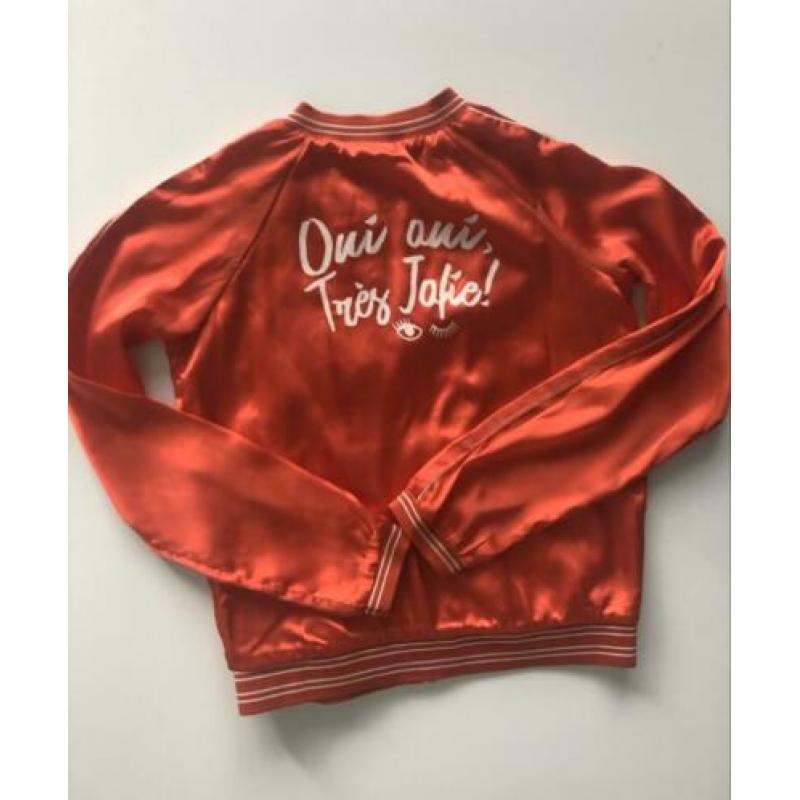 Rood satijn vest/jasje We maat 152