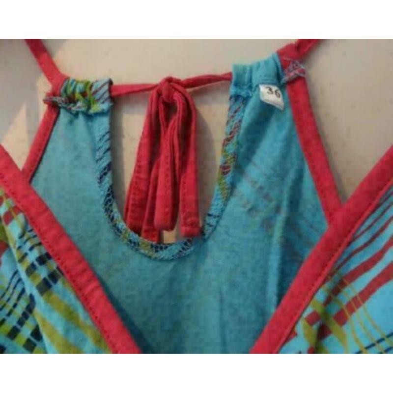 Summer '67 blauwe mouwloze jurk maat 36