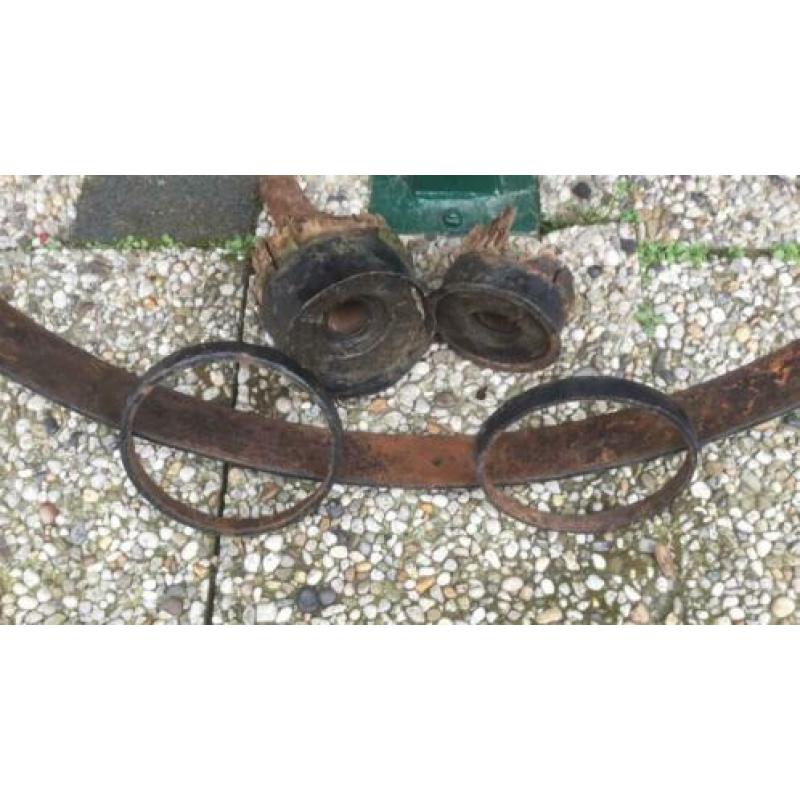Metalen ring voor wagenwiel met as