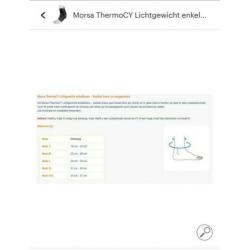Nieuwe lichtgewicht thermo enkelbrace maat S