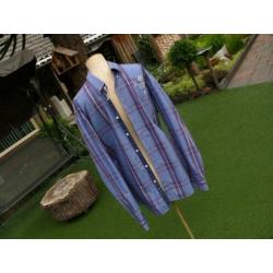 LERROS blouse/overhemd maat XXL als nieuw, kleur paars blauw
