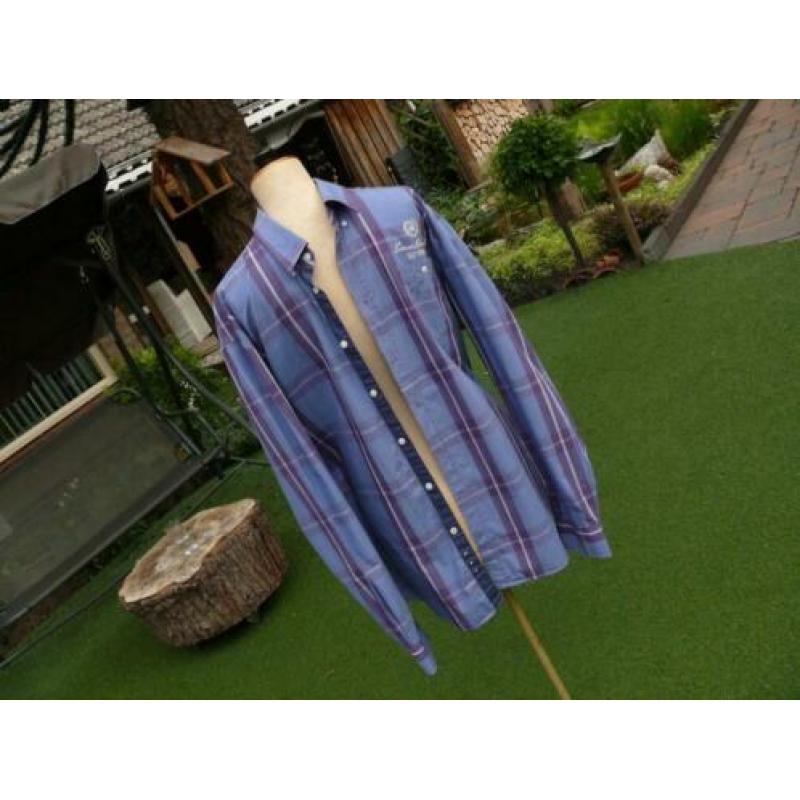 LERROS blouse/overhemd maat XXL als nieuw, kleur paars blauw
