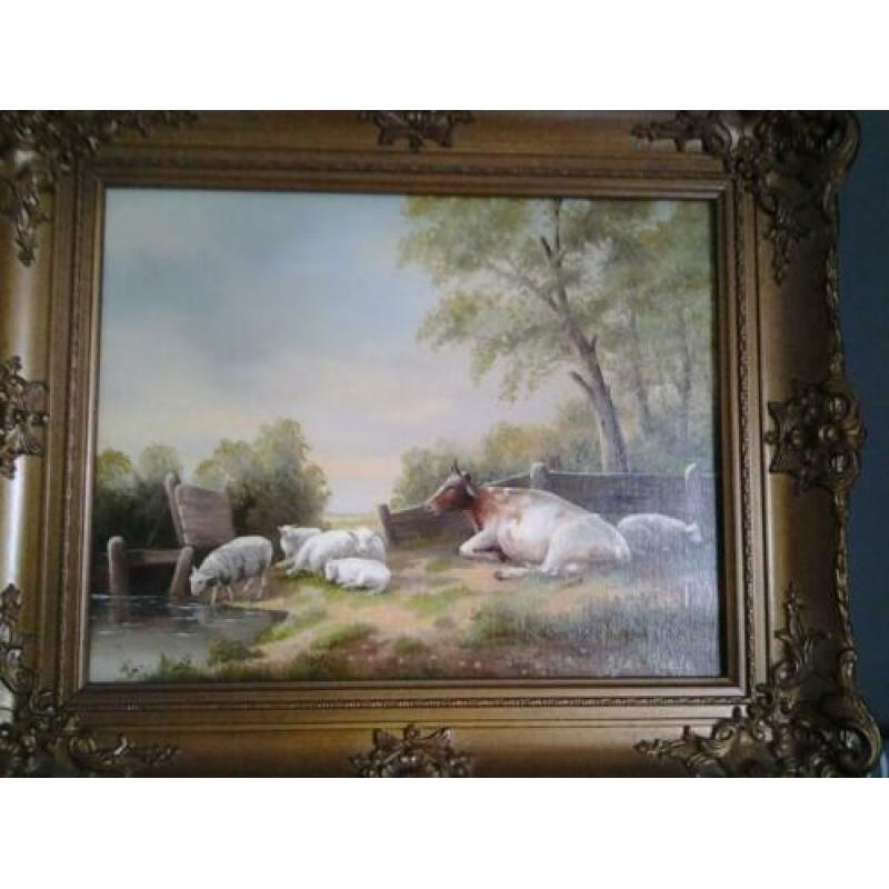 Olieverf schilderij van g.j.a van reede