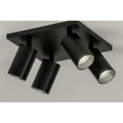 design plafondlamp spots zwart of wit keuken slaapkamer lamp