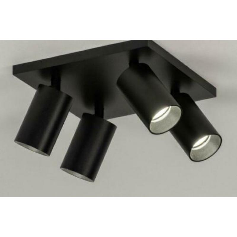 design plafondlamp spots zwart of wit keuken slaapkamer lamp