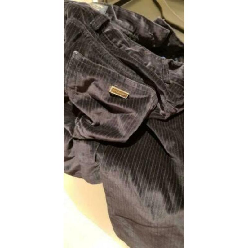 Paul & Shark dames broek - fluweel donkerblauw - maat 48