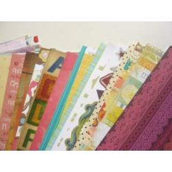 68 vellen scrapbook papier/karton van 30,5 x 30,5 cm.