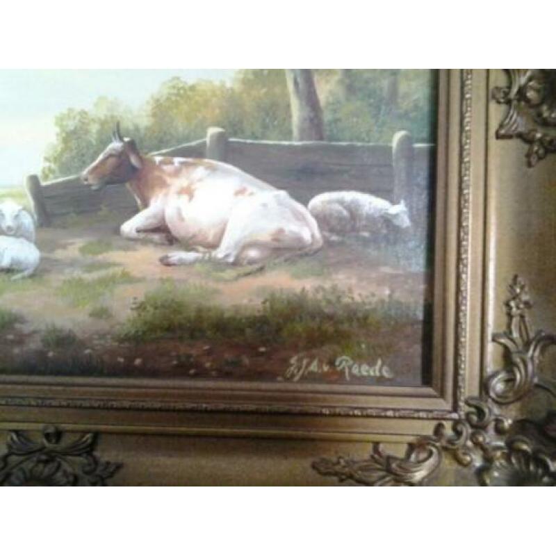 Olieverf schilderij van g.j.a van reede