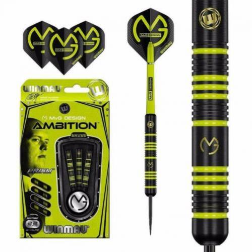 Winmau dartpijlen Michael van Gerwen Ambition black brass 22