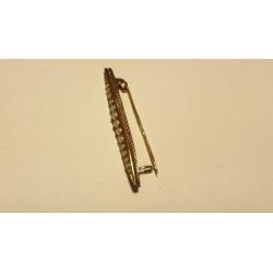 antieke gouden broche met zaadparels