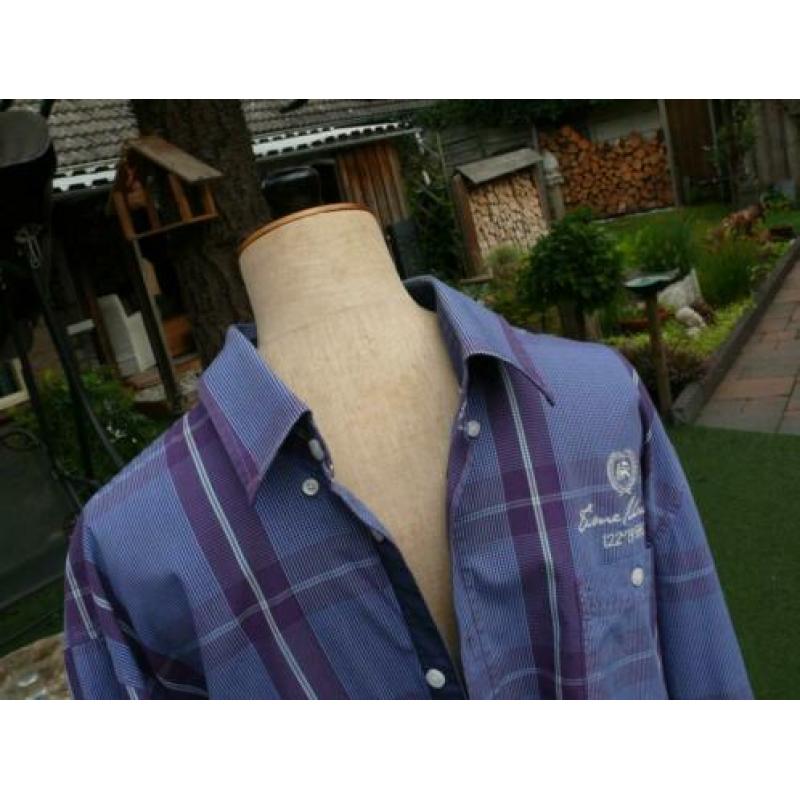 LERROS blouse/overhemd maat XXL als nieuw, kleur paars blauw