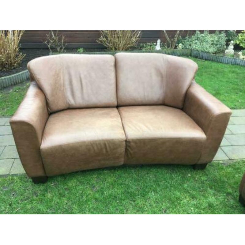 Set: Bank en 2 fauteuil s! ( piloten leer )