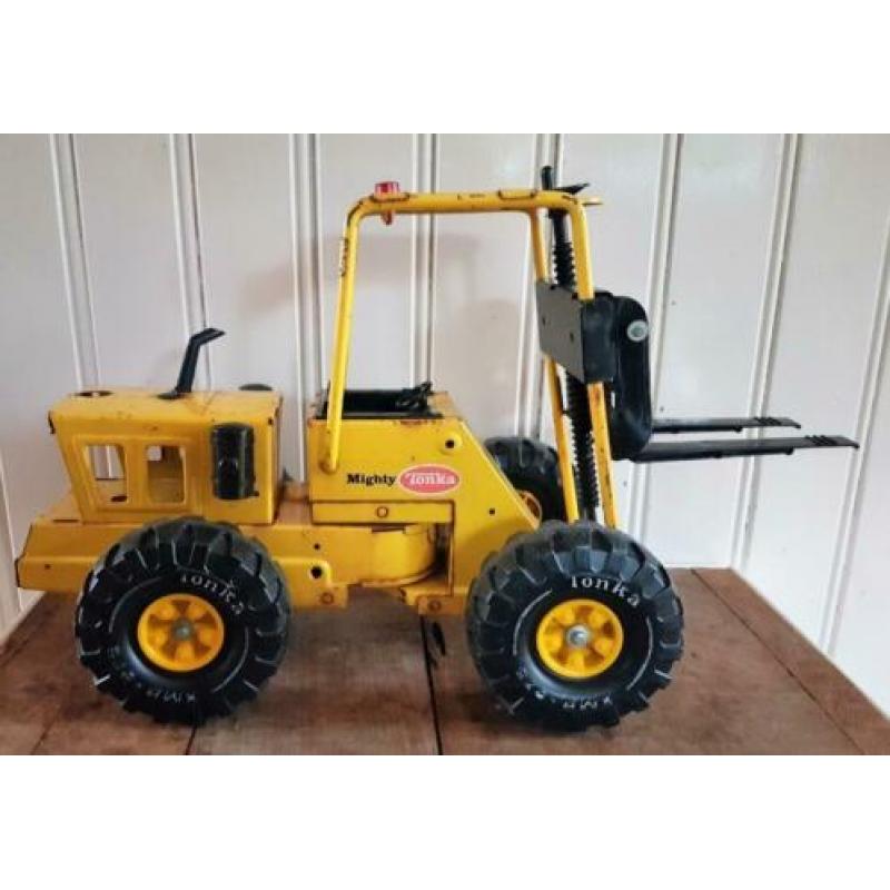 Tonka Mighty heftruck, vintage, 50cm groot